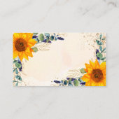 Aanvraag voor het baby shower van zonnebloempitten informatiekaartje (Achterkant)