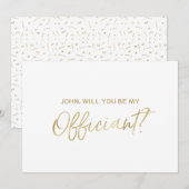 Aanvraag voor huwelijksfunctionaris | Goud handsch Kaart (Voorkant / Achterkant)