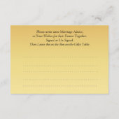 Aanvraag voor Huwelijkshints - Advieskaart (Achterkant)