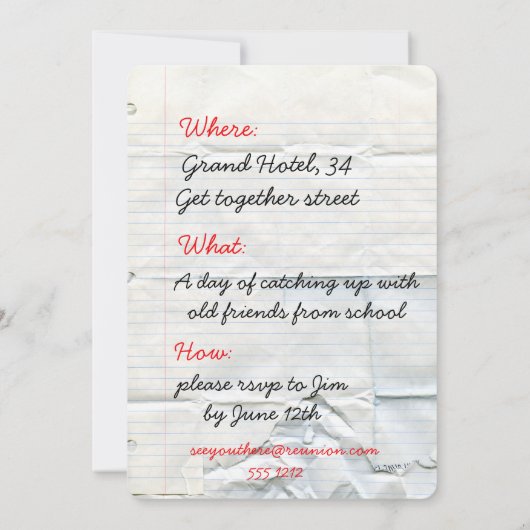 Aanvraag voor laptop en handschrift kaart (Achterkant)