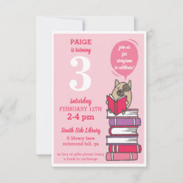 Aanvraag voor lezingen via Hot Pink Book Birthday Kaart