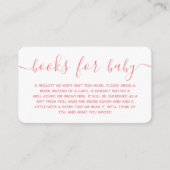 Aanvraag voor modern Baby shower Book Informatiekaartje (Voorkant)