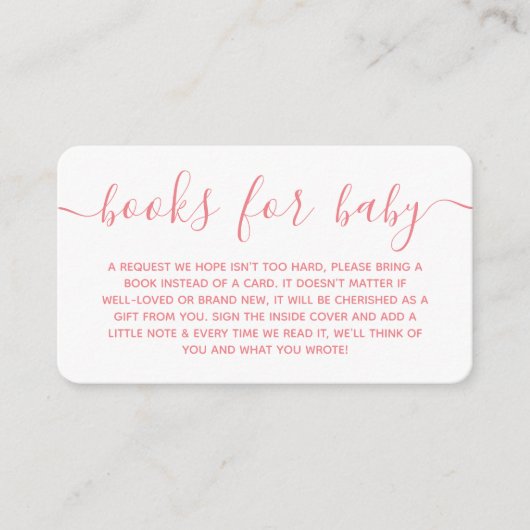 Aanvraag voor modern Baby shower Book Informatiekaartje (Voorkant)