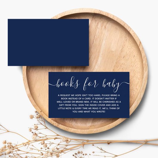 Aanvraag voor modern Baby shower Book Informatiekaartje