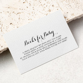 Aanvraag voor modern Baby shower kalligrafie Informatiekaartje