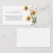 Aanvraag voor ontvang geel Vrijgezellenfeest Informatiekaartje (Voorkant / Achterkant)