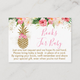 Aanvraag voor tropisch Baby shower met ananas Informatiekaartje