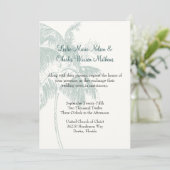 Aanvraag voor Tropische bruiloft Kaart (Staand voorkant)