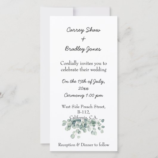 Aanvraag voor vaste bruiloft (Voorkant)