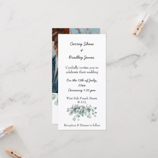 Aanvraag voor vaste bruiloft (Voorkant / Achterkant in situ)