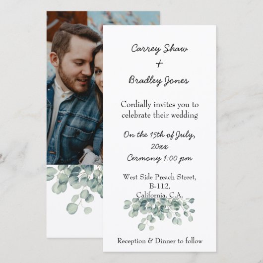 Aanvraag voor vaste bruiloft (Voorkant / Achterkant)