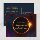 Aanvraag voor Zonneclippartij aangepaste tekst Uitnodiging Briefkaart (Voorkant / Achterkant)