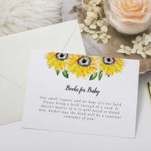 Aanvraagkaart voor zonnebloempitten Baby shower