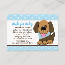 Aanvraagkaarten voor bruine puppy Dog Baby shower Informatiekaartje