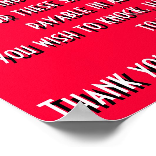 Aanvraagteken Poster (Hoek)