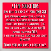 Aanvraagteken Poster (Voorkant)