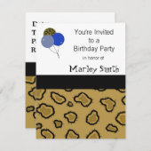 Aanvragen van de week van de Afdrukdag van Leopard Kaart (Voorkant / Achterkant)