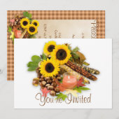 Aanvragen van Floral-Arangement in het najaar Kaart (Voorkant / Achterkant)