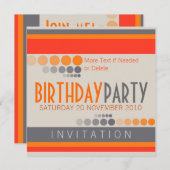 Aanvragen van stripes Stippen van de verjaardag Kaart (Voorkant / Achterkant)