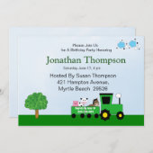 Aanvragen van Tractor Birthday Kaart (Voorkant / Achterkant)