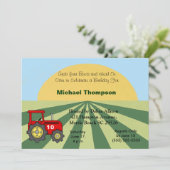 Aanvragen van Tractor Birthday Kaart (Staand voorkant)