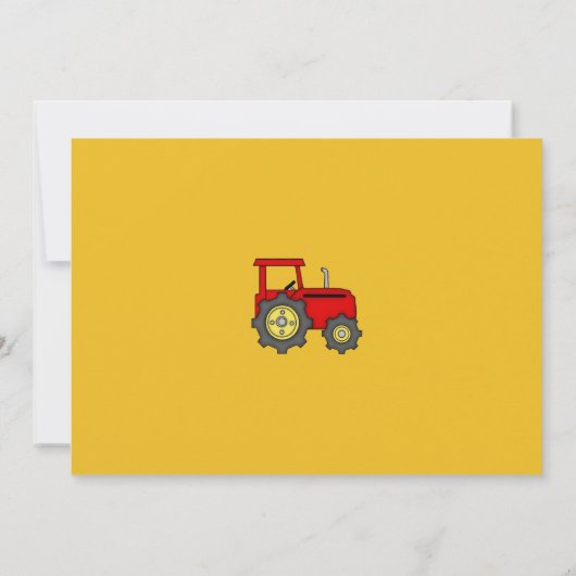 Aanvragen van Tractor Birthday Kaart (Achterkant)