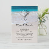 Aanvragen voor aangepaste bruiloft in harten en oc kaart (Staand voorkant)