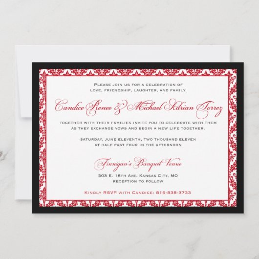 Aanvragen voor aangepaste bruiloft kaart (Achterkant)