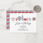 Aanvragen voor aangepaste bruiloft notitiekaartje (Voorkant / Achterkant in situ)