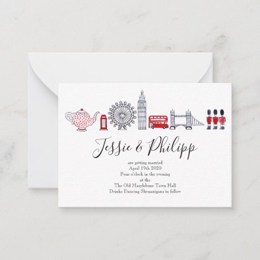 Aanvragen voor aangepaste bruiloft notitiekaartje (Voorkant)