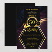 Aanvragen voor Aangepaste gouden en Paarse feestda Kaart (Voorkant / Achterkant)