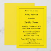 Aanvragen voor gele Baby showers Kaart (Voorkant / Achterkant)