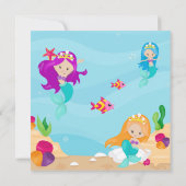 Aanvragen voor Mermaid Pool Party - Aangepaste ver Kaart (Achterkant)