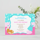 Aanvragen voor pyjama's en pannenkoeken van zaterd kaart (Staand voorkant)