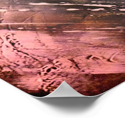 Aanvragende olifant — rood zien poster (Hoek)