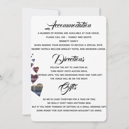 Aanvullende informatie over Tartan Kaart (Achterkant)