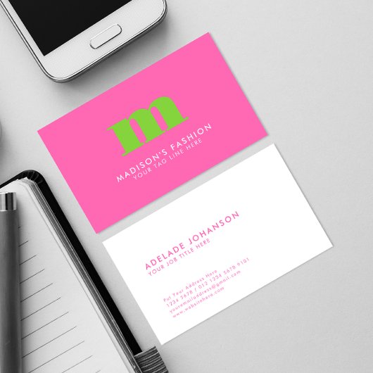 Aanvullende kleuren | FANCY INITIAAL Visitekaartje