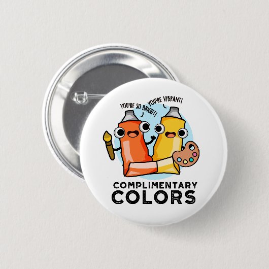 Aanvullende kleuren Funny Paint Pun Ronde Button 5,7 Cm (Voorkant /achterkant)