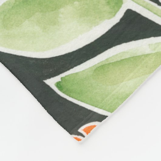 Aanvulling bij het verzamelen - Roze en Oranje blo Fleece Deken (Hoek)