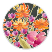 Aanvulling bij het verzamelen - Roze en Oranje blo Keramische Knop (Voorkant)