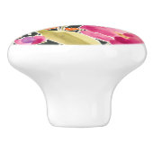 Aanvulling bij het verzamelen - Roze en Oranje blo Keramische Knop (Zijkant)