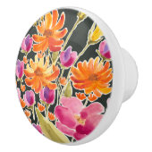 Aanvulling bij het verzamelen - Roze en Oranje blo Keramische Knop (Rechts)