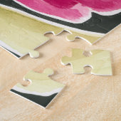 Aanvulling bij het verzamelen - Roze en Oranje blo Legpuzzel (Zijkant)