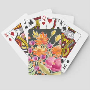 Aanvulling bij het verzamelen - Roze en Oranje blo Pokerkaarten