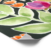 Aanvulling bij het verzamelen - Roze en Oranje blo Poster (Hoek)