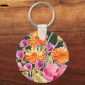 Aanvulling bij het verzamelen - Roze en Oranje blo Sleutelhanger (Voorkant)