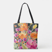 Aanvulling bij het verzamelen - Roze en Oranje blo Tote Bag (Achterkant)