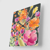 Aanvulling bij het verzamelen - Roze en Oranje blo Vierkante Klok (Hoek)