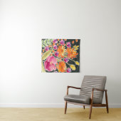 Aanvulling bij het verzamelen - Roze en Oranje blo Wandkleed (In Situ (horizontaal))