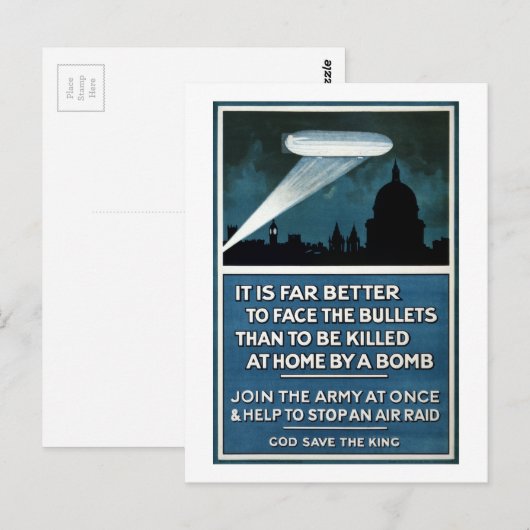 Aanwerving  leger Tweede Wereldoorlog Briefkaart (Voorkant / Achterkant)